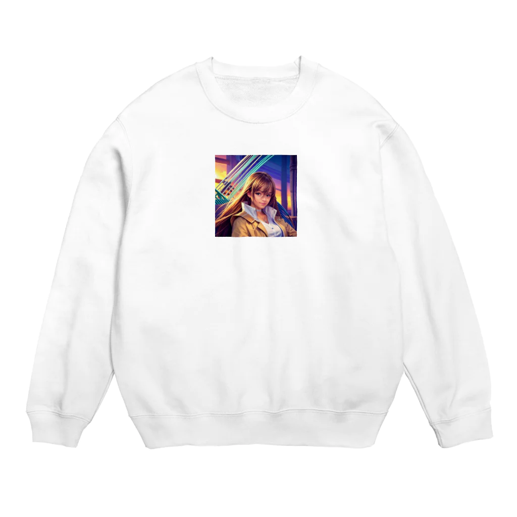 meyl29の可愛い女の子 Crew Neck Sweatshirt