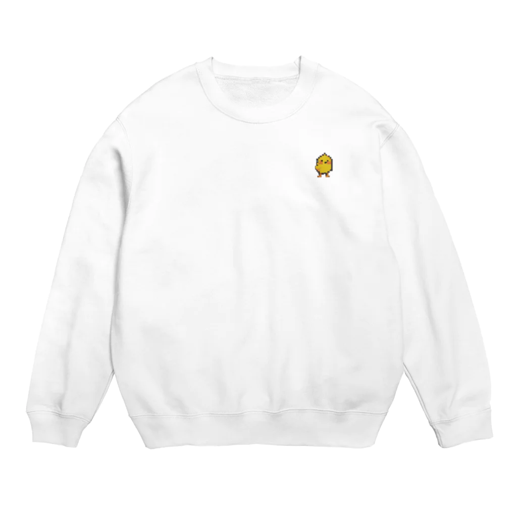 dotmagのドット絵風　ひよこグッズ Crew Neck Sweatshirt