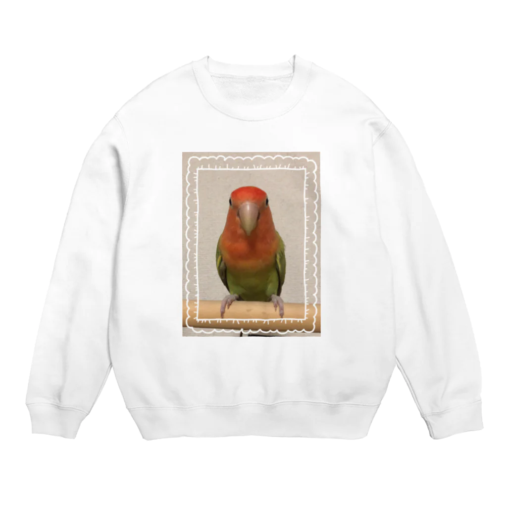 bird-kouのコザクラインコ Crew Neck Sweatshirt