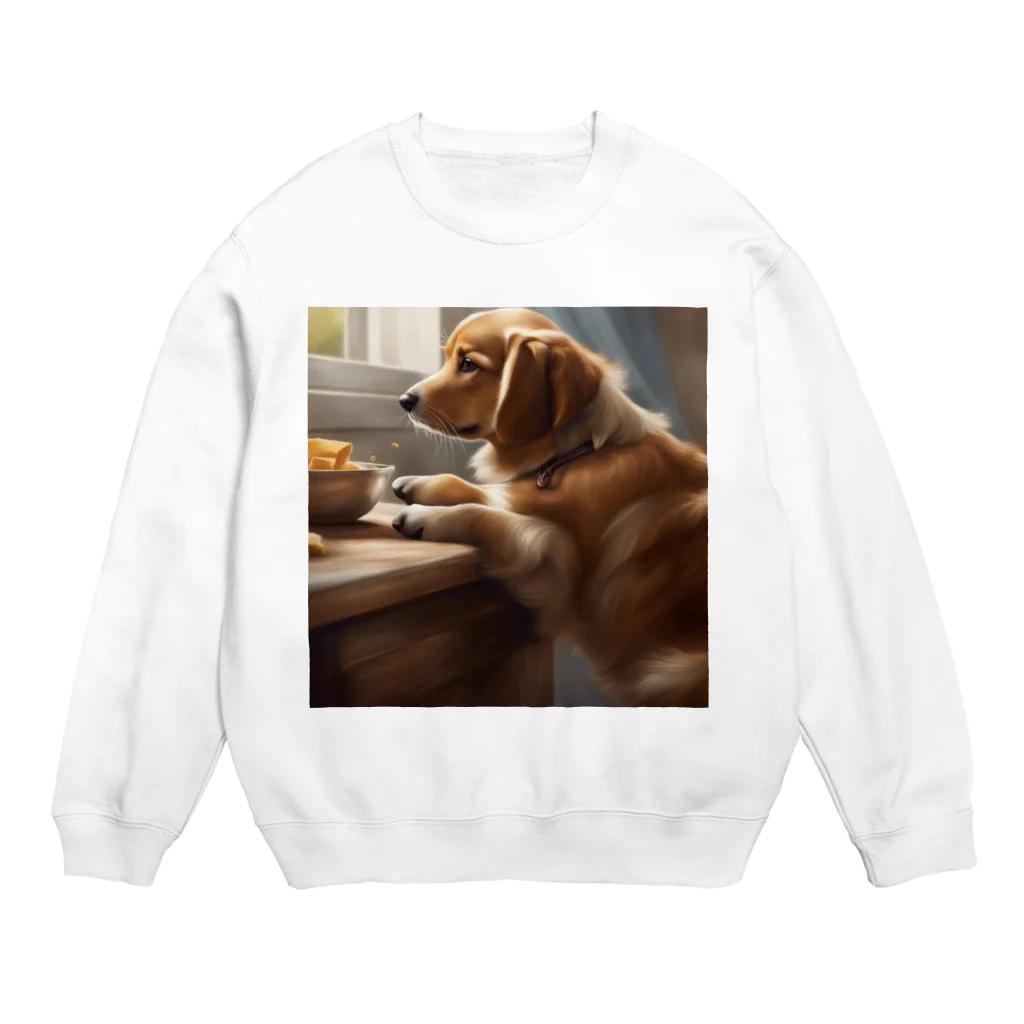 ponazuの帰りを待つ犬 Crew Neck Sweatshirt