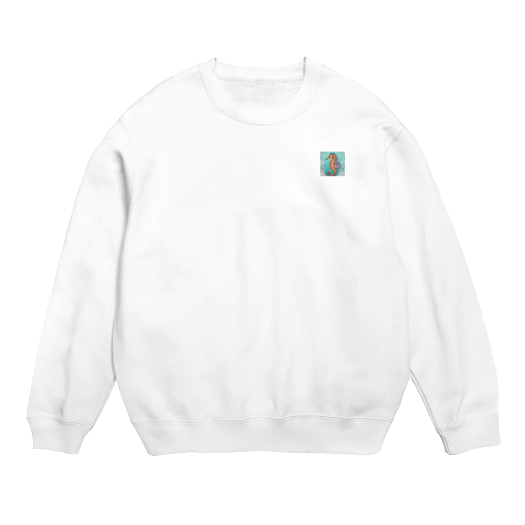 gen_sandesuのタツノオトシゴやで Crew Neck Sweatshirt