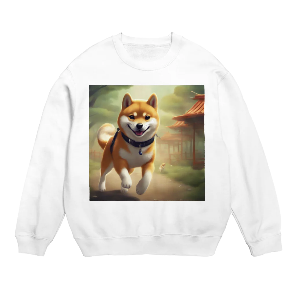 Ricky-Rickyのやんちゃな柴犬 Crew Neck Sweatshirt