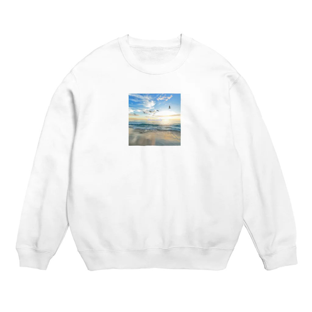 Apricot_taruの朝の海 Crew Neck Sweatshirt