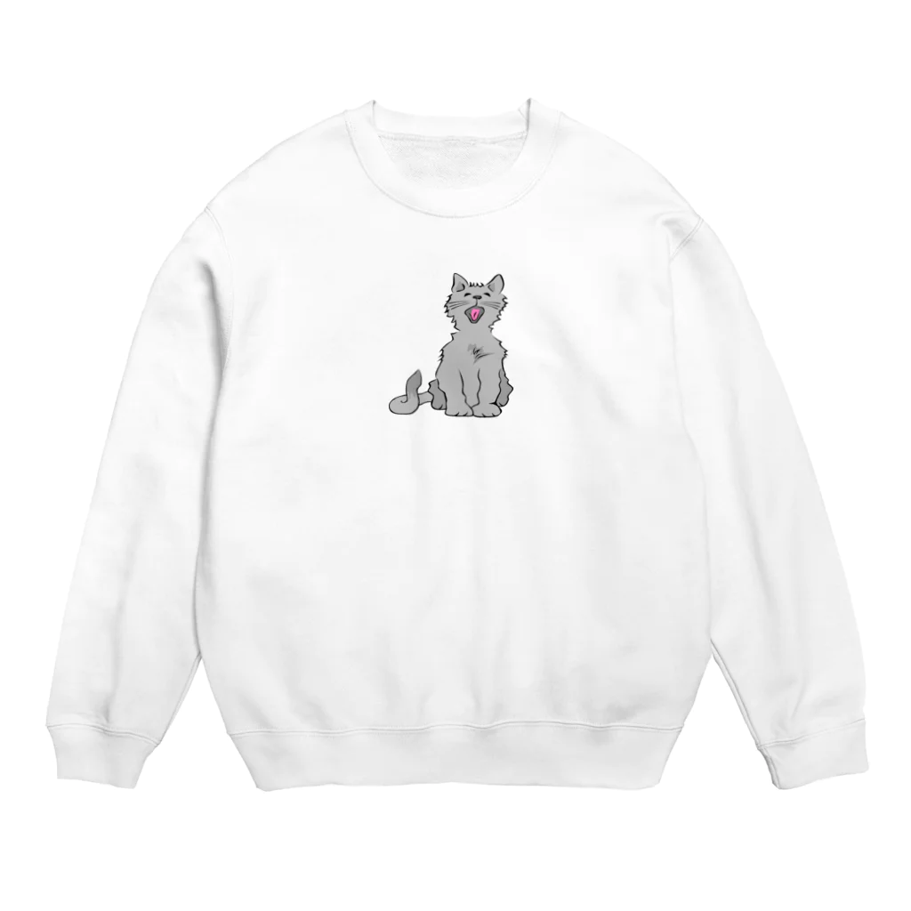 skの猫 Crew Neck Sweatshirt