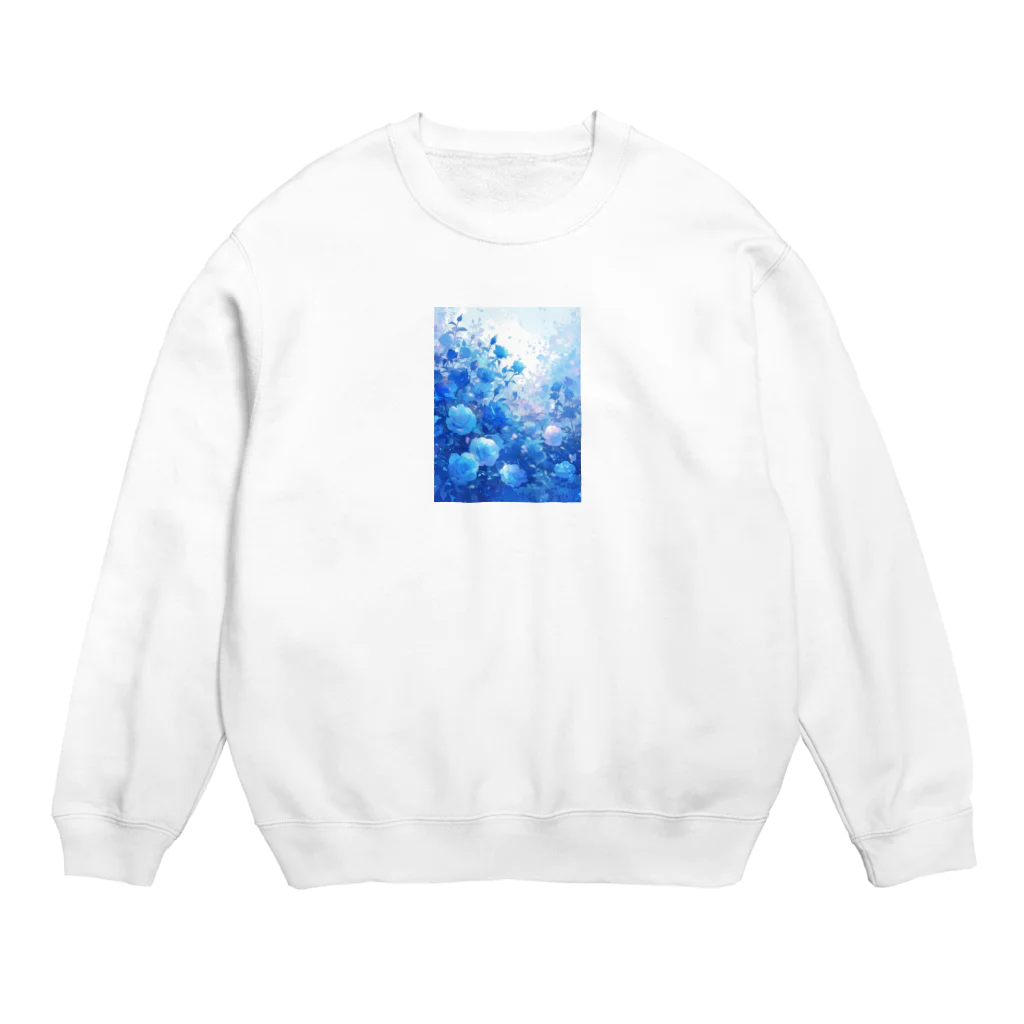 AQUAMETAVERSEの青い薔薇の花園　BLUE PLUM  691 Crew Neck Sweatshirt