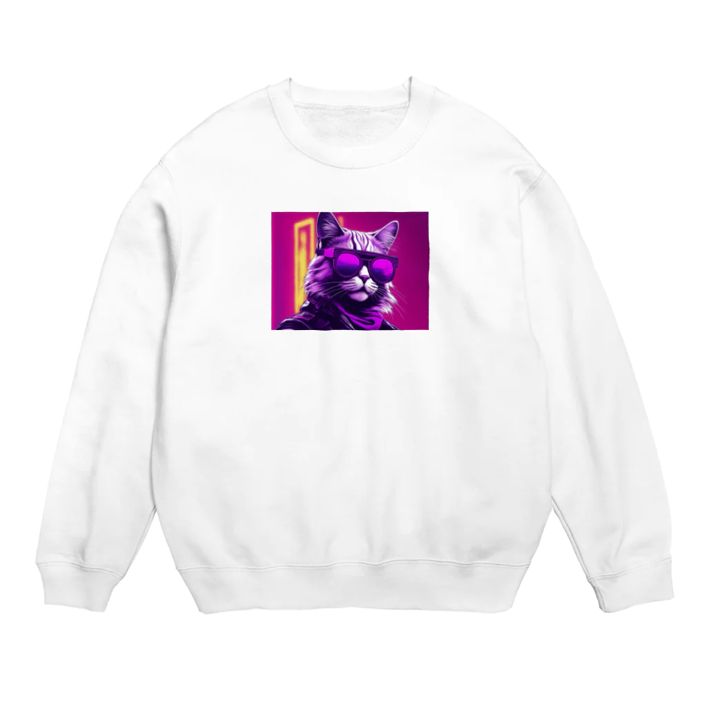 madatubomiのハードボイルドねこ Crew Neck Sweatshirt