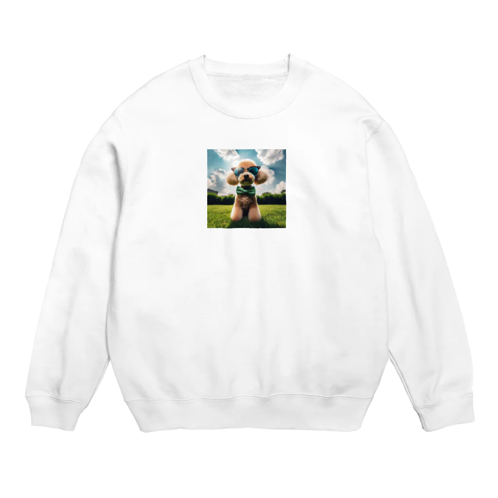 chibita08のグラサンプードル Crew Neck Sweatshirt