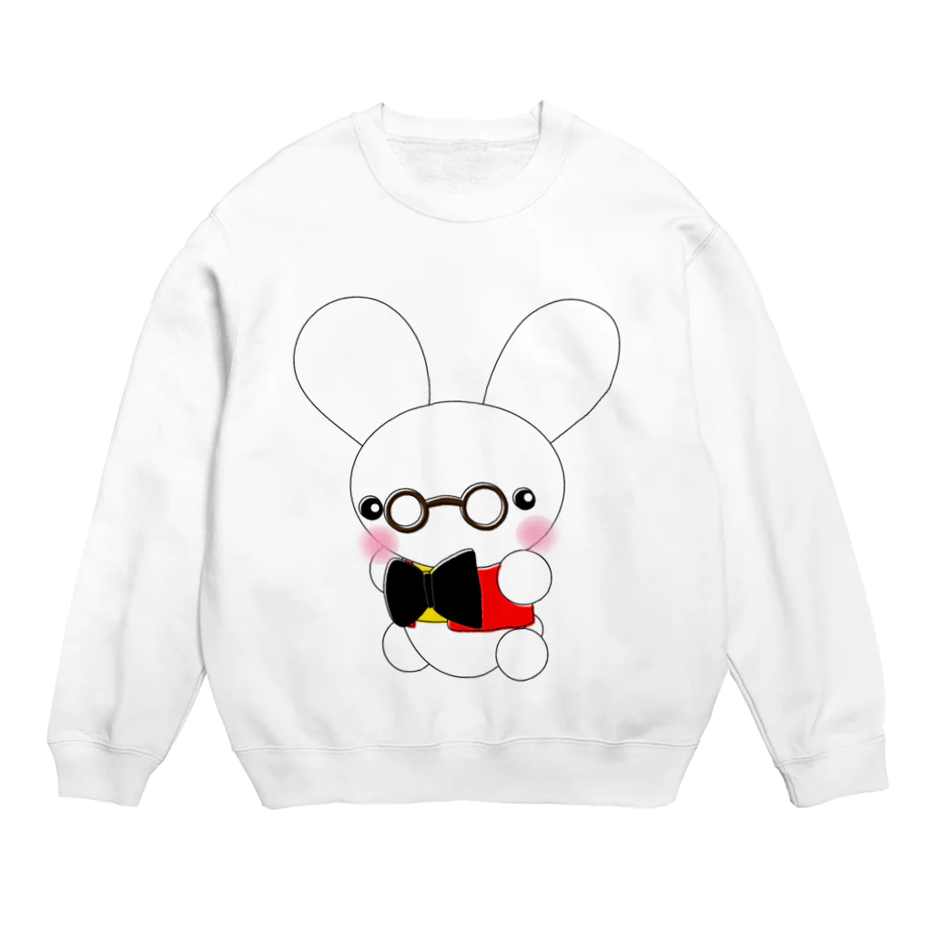 Handmade Na-Myuの白うさぎちゃん Crew Neck Sweatshirt