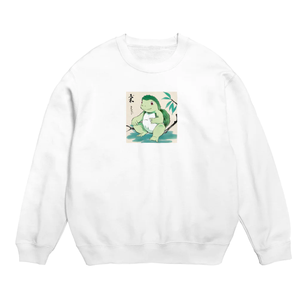 bigbamboofamilyの河童！？ Crew Neck Sweatshirt