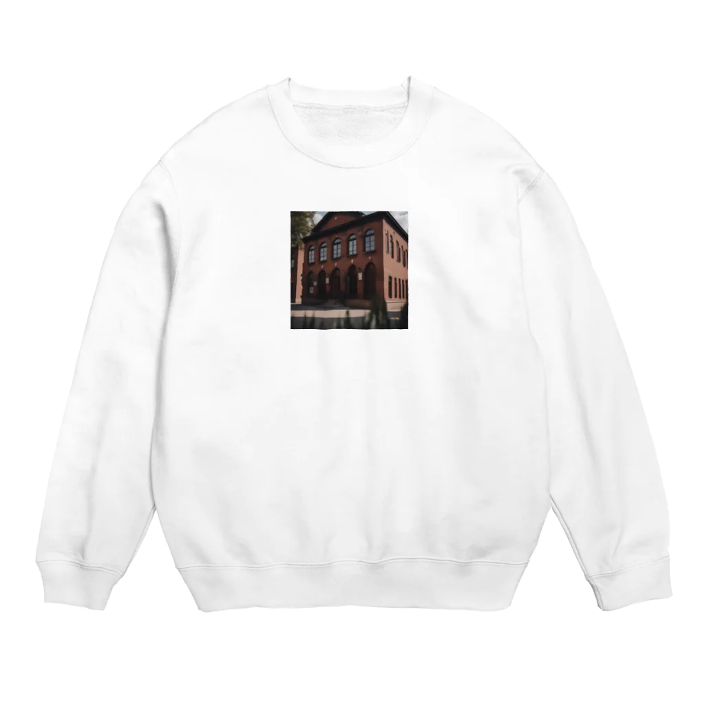 Mickショップのレンガ造りの歴史的な建物 Crew Neck Sweatshirt