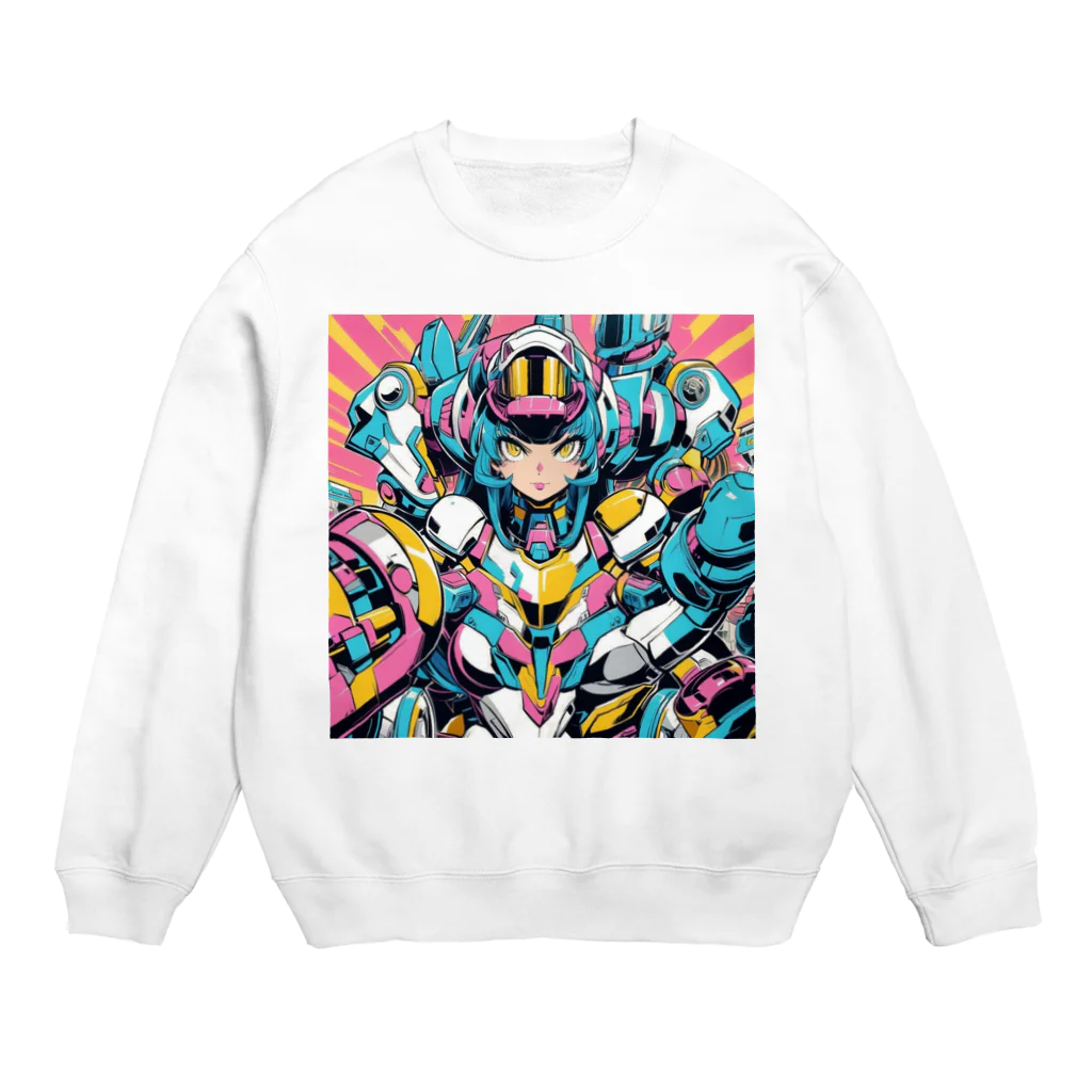 カピパーラ🐻のアーマーガールα♪ Crew Neck Sweatshirt