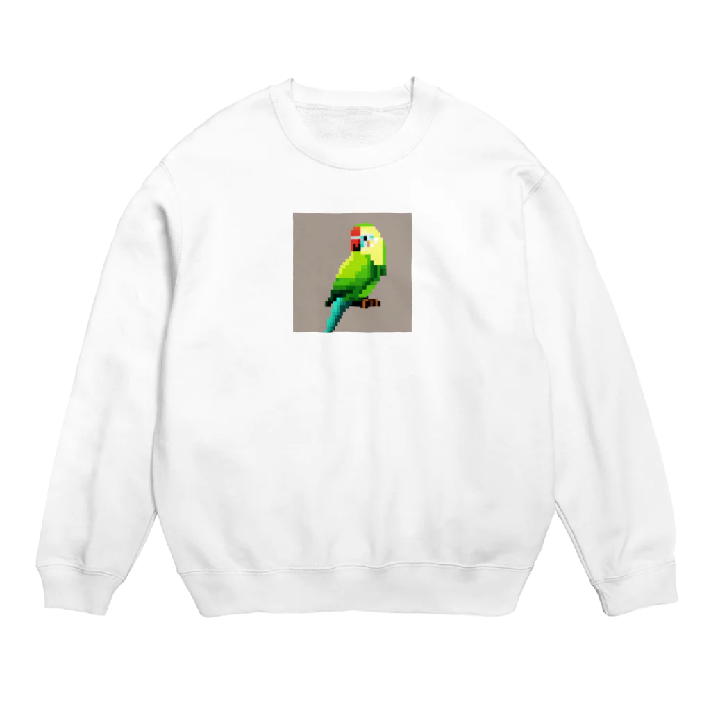 jthbcのオウム柄ピクセルアート Crew Neck Sweatshirt