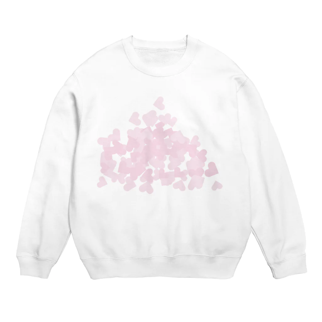 Drecome_Designの【積もったheart mark】百のハート♡飴霰(あめあられ) Crew Neck Sweatshirt