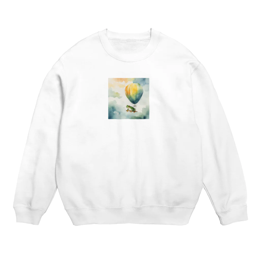 Oimo_shanの旅するカエルさん Crew Neck Sweatshirt