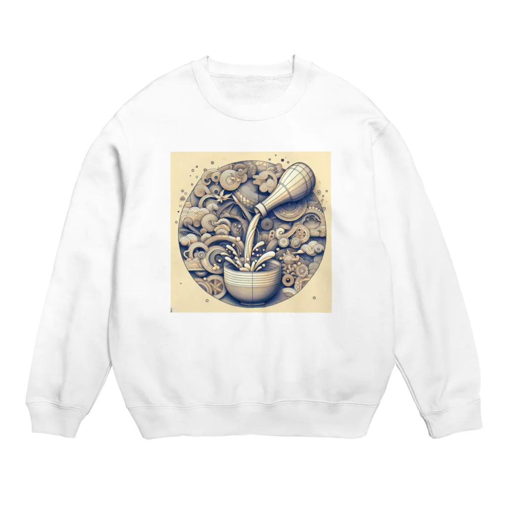 ろっくおんの徳利とお猪口 Crew Neck Sweatshirt