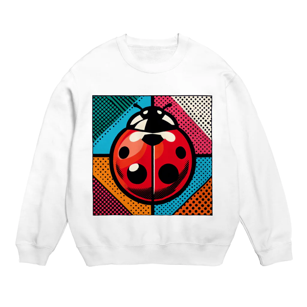 Mushikingのポップなテントウムシ Crew Neck Sweatshirt