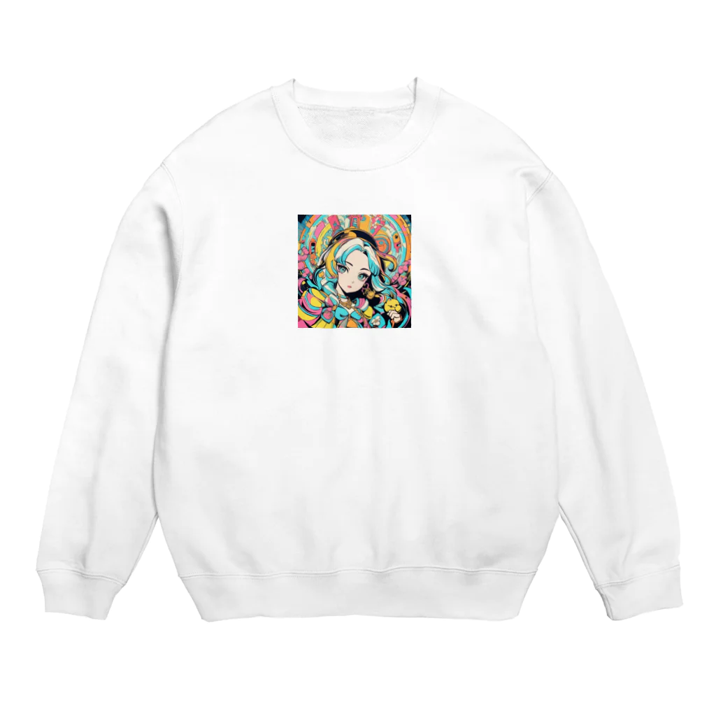 カピパーラ🐻のあなたの幸運を思ってる♪開運ガール04 Crew Neck Sweatshirt