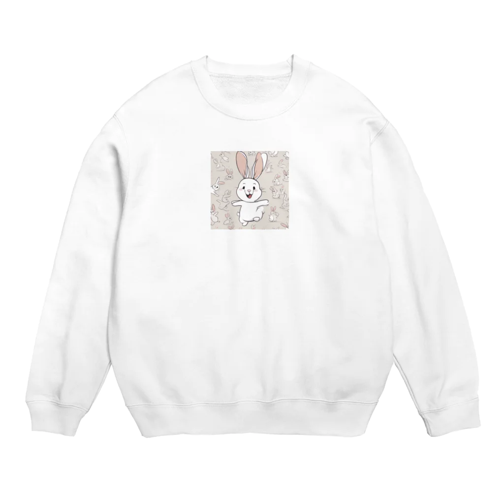 aahsrのくるくるうさくる Crew Neck Sweatshirt