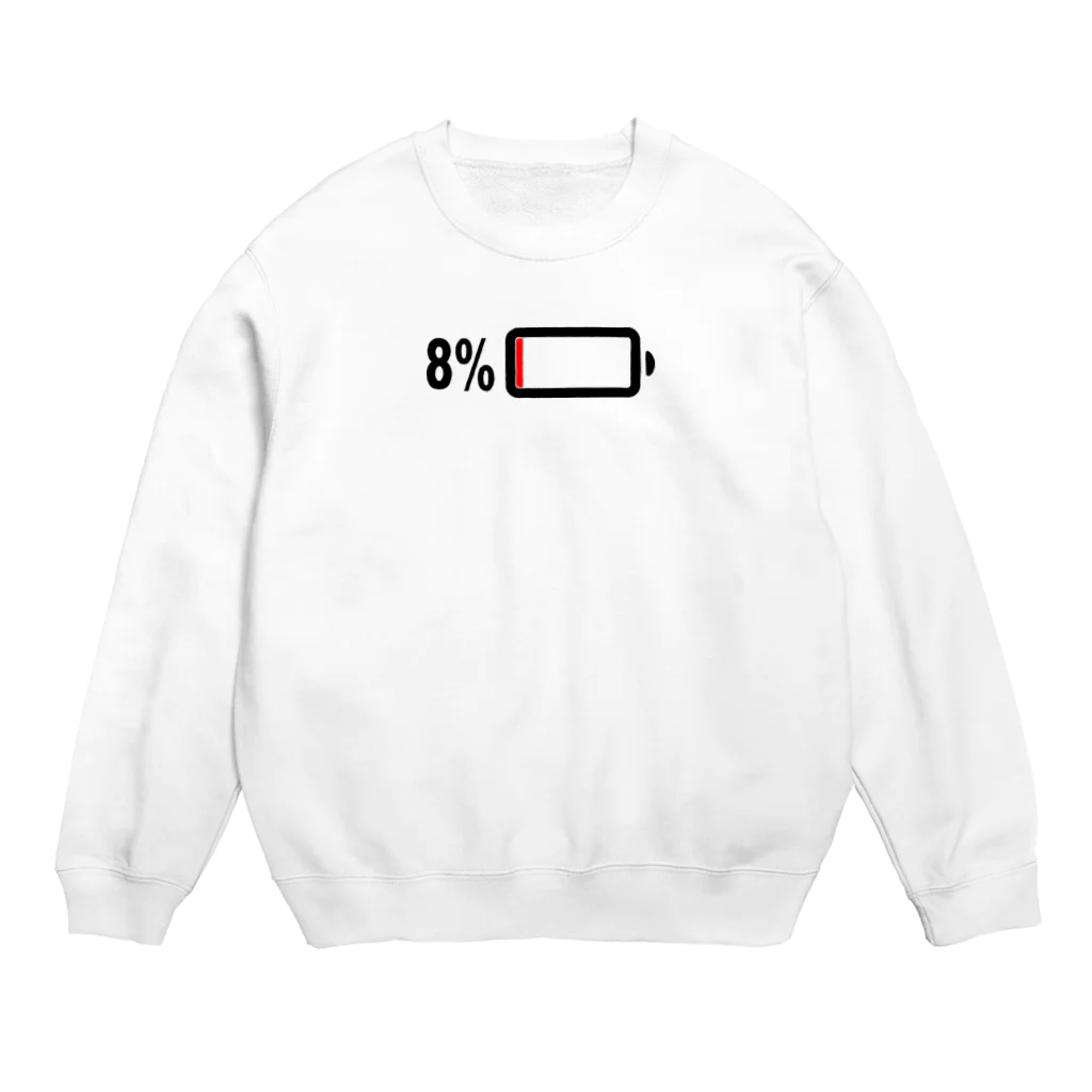 amzworksae86の充電８％マーク　グッズ Crew Neck Sweatshirt