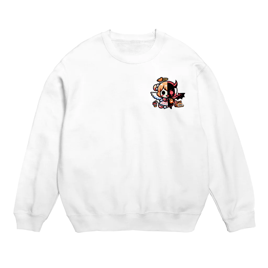 Shakkiri3のNISA（天使と悪魔） Crew Neck Sweatshirt