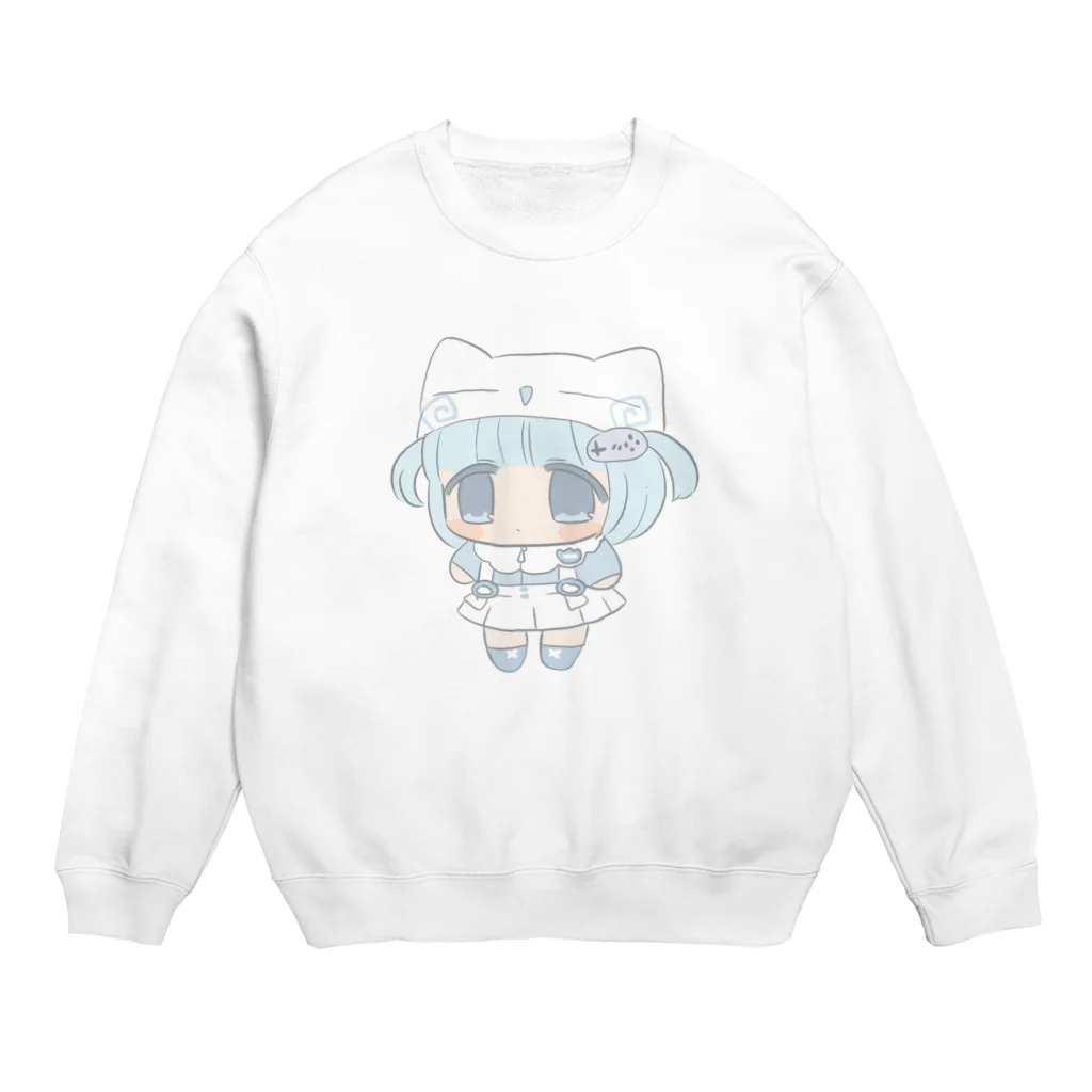 飴 もうふの薄水りま Crew Neck Sweatshirt