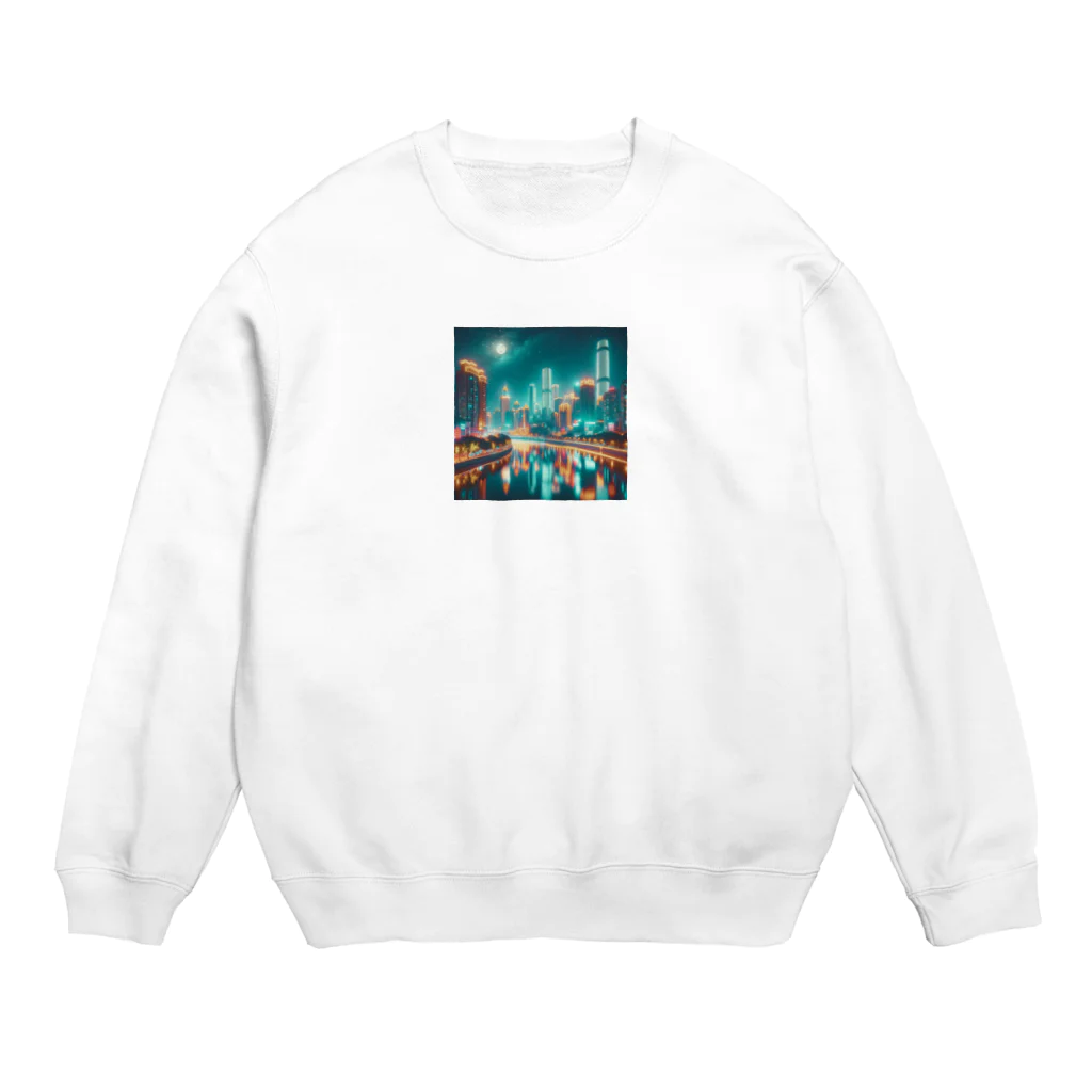 bobokeの夜景シリーズ Crew Neck Sweatshirt