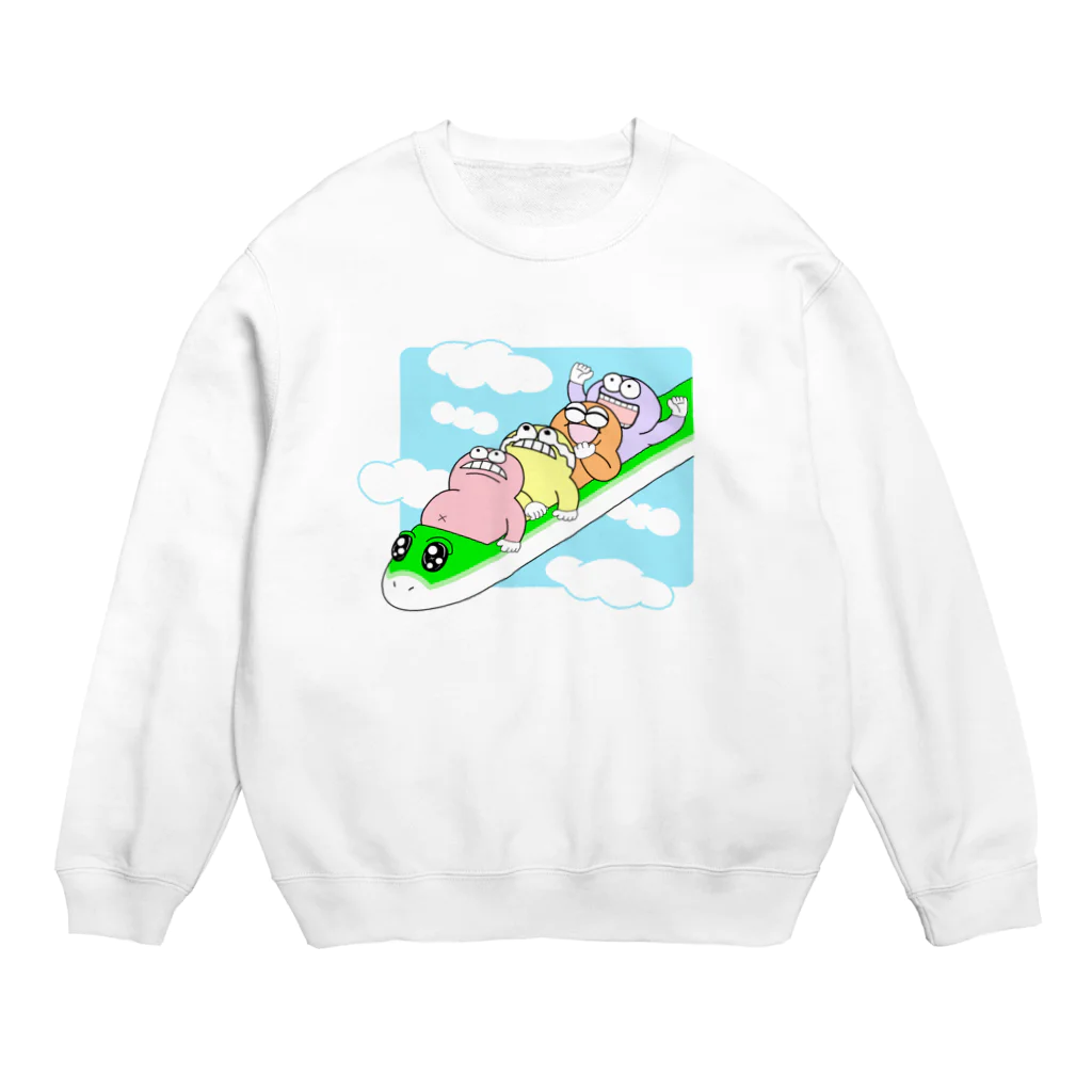 biskuのギャーー！！(ジェットコースター) Crew Neck Sweatshirt