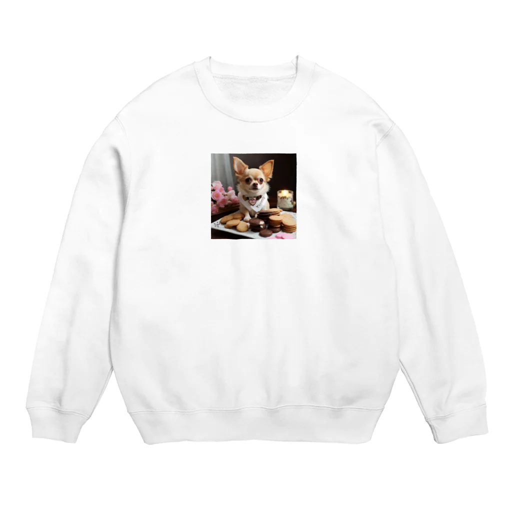 チワワ愛好家ショップのチワワのキラキラ日記📔🐾 - 家族と紡ぐ特別な日々 Crew Neck Sweatshirt