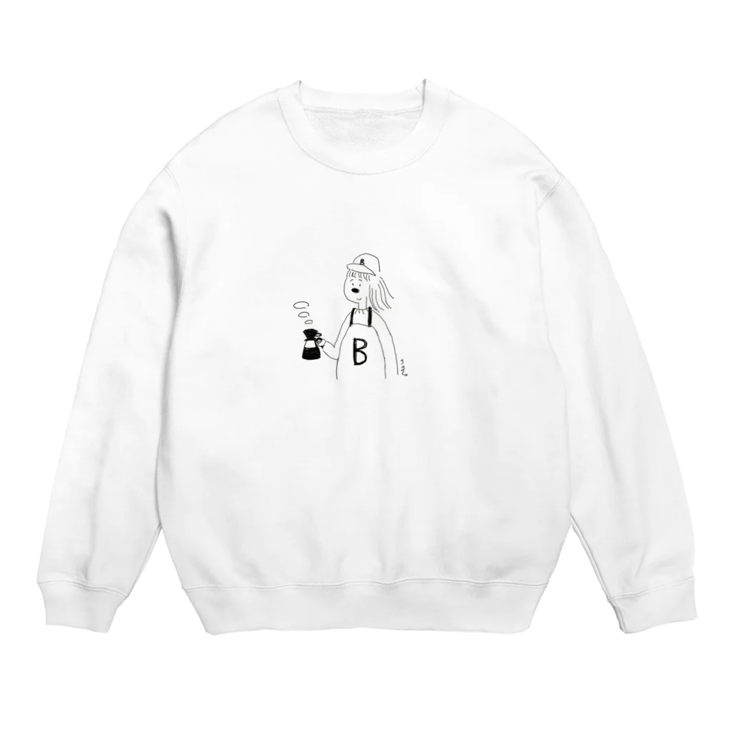 モノトンアルファベットのB子のコーヒー Crew Neck Sweatshirt