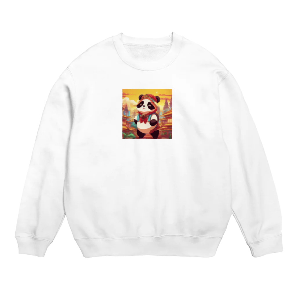 crazypanda2の冒険パンダ Crew Neck Sweatshirt