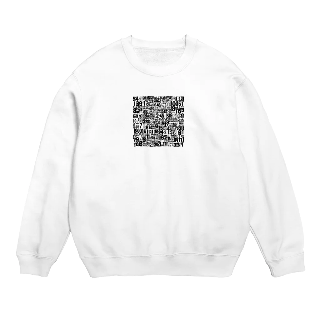 MEGROOVEの数字アート Crew Neck Sweatshirt