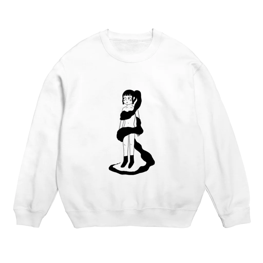 Unknownのかみのながいおんなのこ Crew Neck Sweatshirt