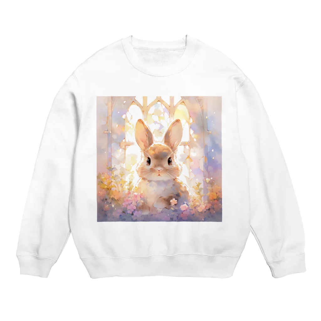 はなうさまほのうさぎとステンドグラス②｡.:*･ﾟ Crew Neck Sweatshirt