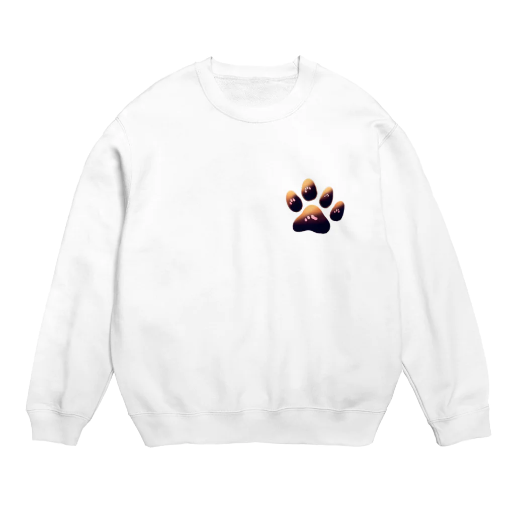 ニャン丸の猫の肉球ニャンポイント Crew Neck Sweatshirt