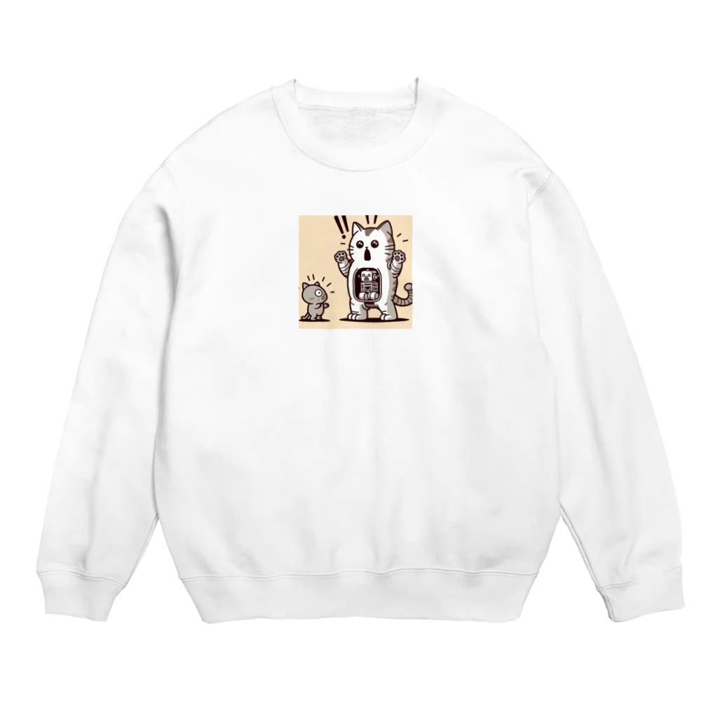 ロボなねこちゃんのサプライズねこット Crew Neck Sweatshirt