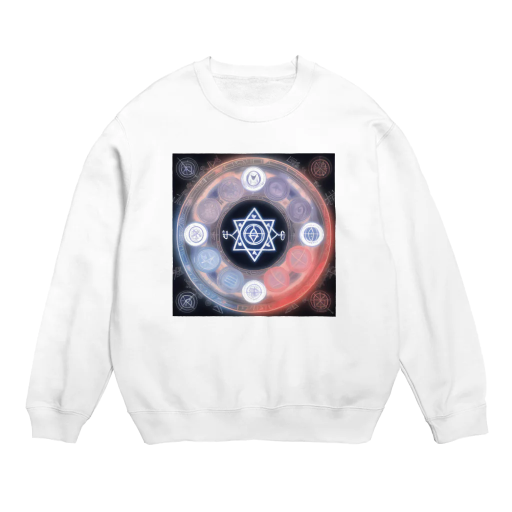 幻想の館の不思議模様・円 Crew Neck Sweatshirt