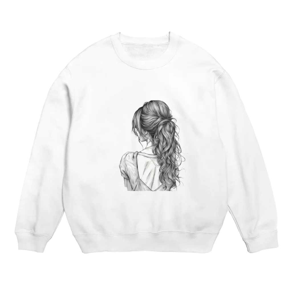 ニャン丸の愛するあなたの後ろ姿 Crew Neck Sweatshirt