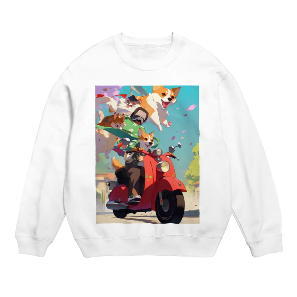 AQUAMETAVERSEのワンちゃん休日を楽しむ　なでしこ1478 Crew Neck Sweatshirt