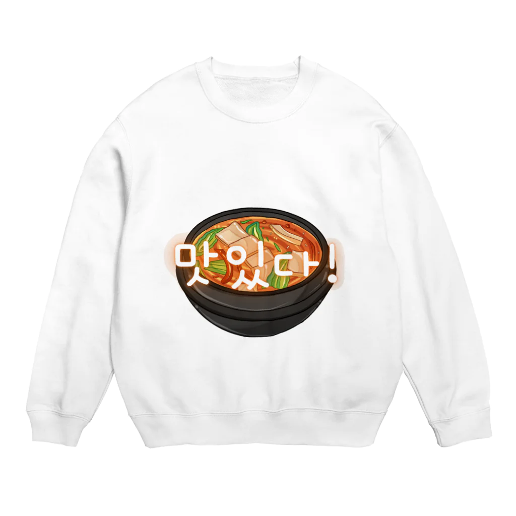 納豆ごはんの韓国料理　맛있다! Crew Neck Sweatshirt