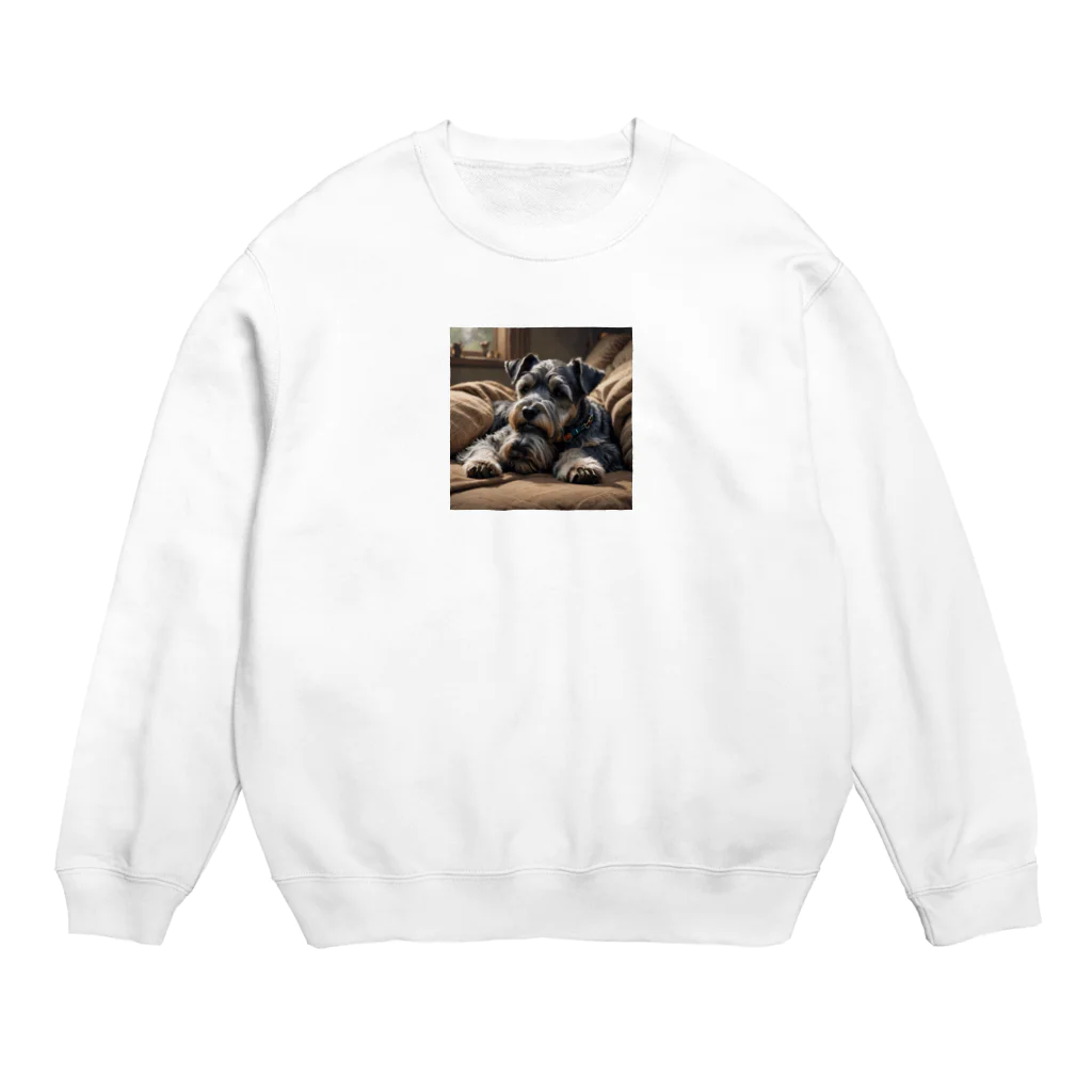 poko-284ののんびりシュナウザー Crew Neck Sweatshirt