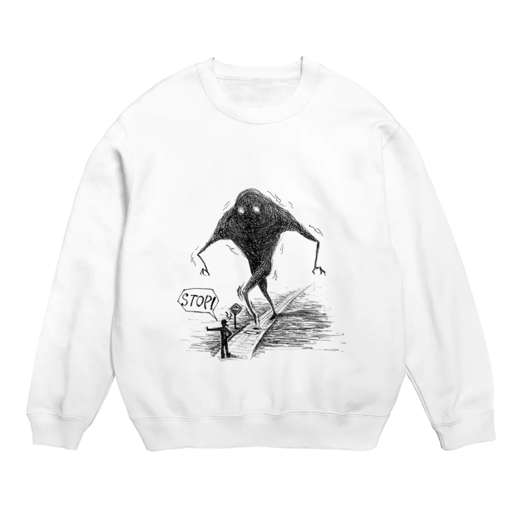 ponsukeのダイダラボッチ教習中 Crew Neck Sweatshirt