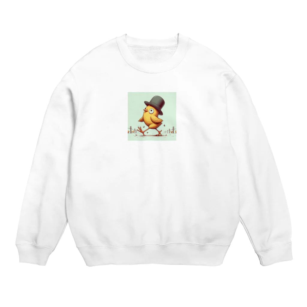 「動物ミリ屋」のピヨピヨ歩きましょ Crew Neck Sweatshirt