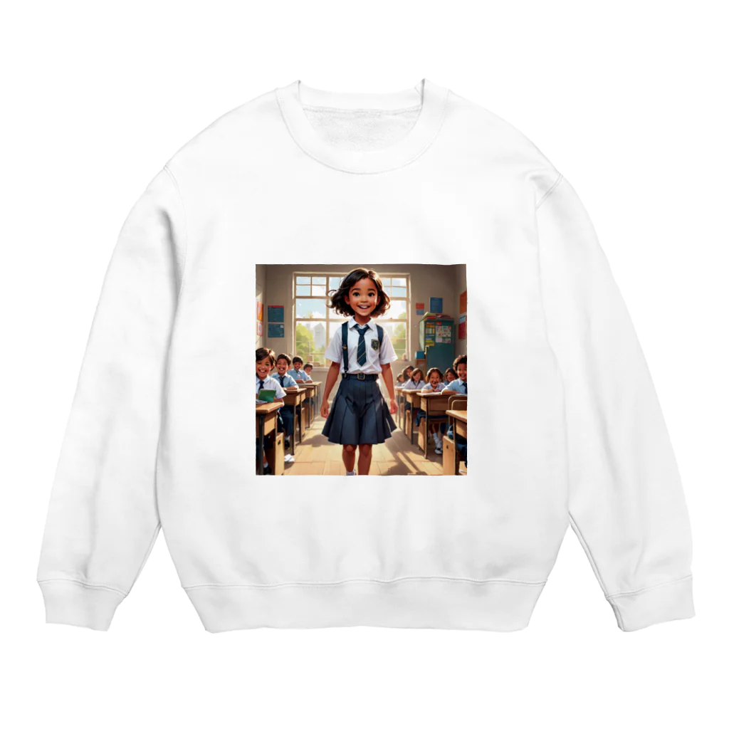 terurun19の海外の小学生 Crew Neck Sweatshirt