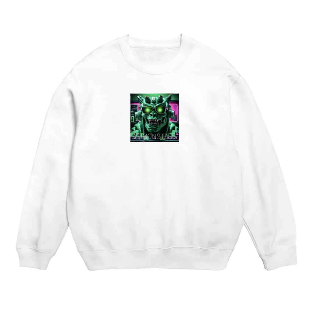 ANIMONSTALSのグリーン・モンスタル@tコックピット Crew Neck Sweatshirt