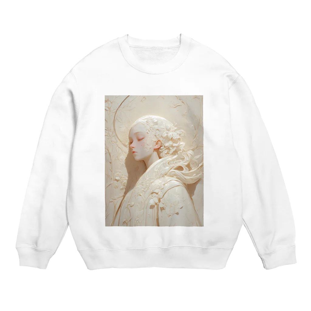 AQUAMETAVERSEの美しい女性の彫刻　　なでしこ1478 Crew Neck Sweatshirt