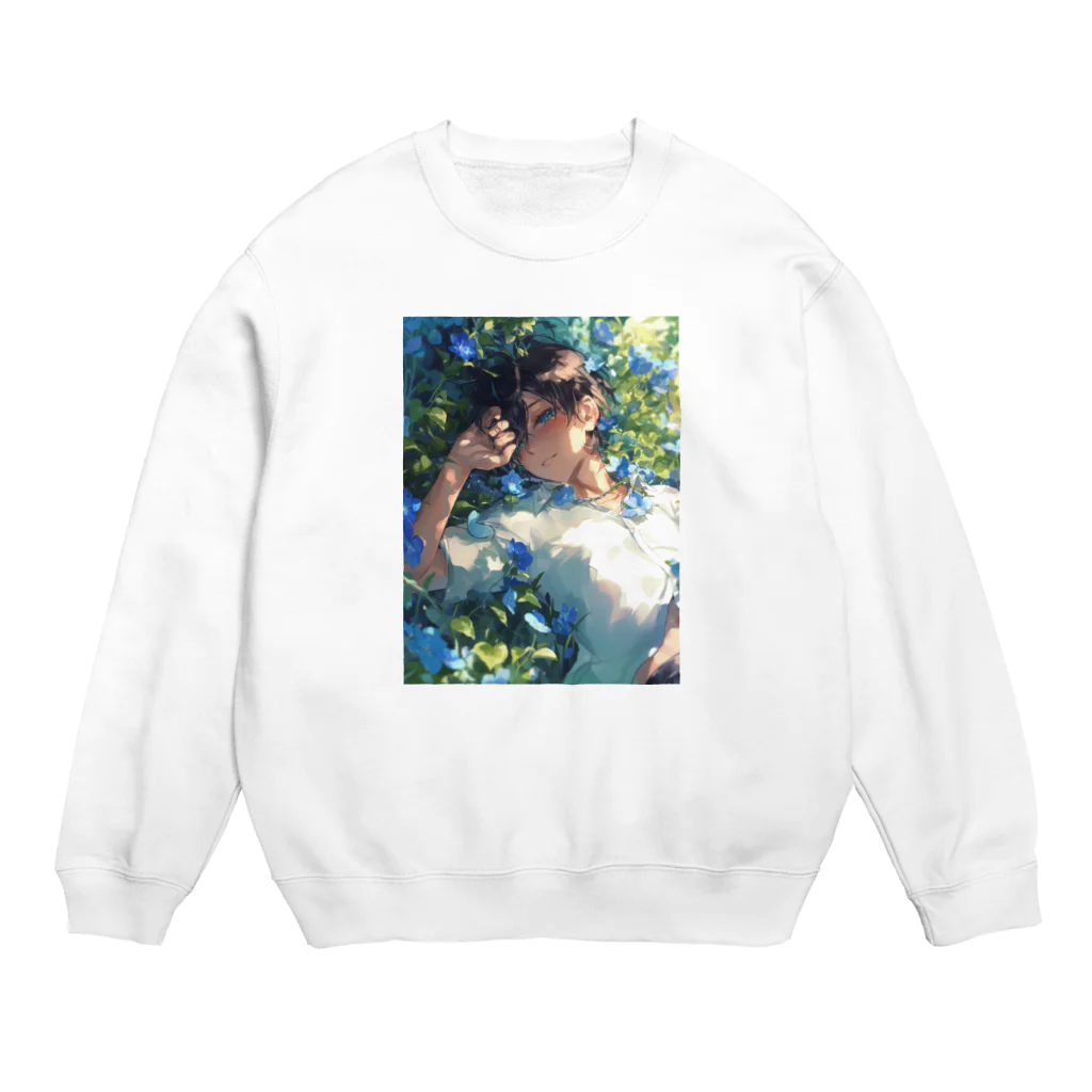 AQUAMETAVERSEの寝ぼけ顔　なでしこ1478 Crew Neck Sweatshirt