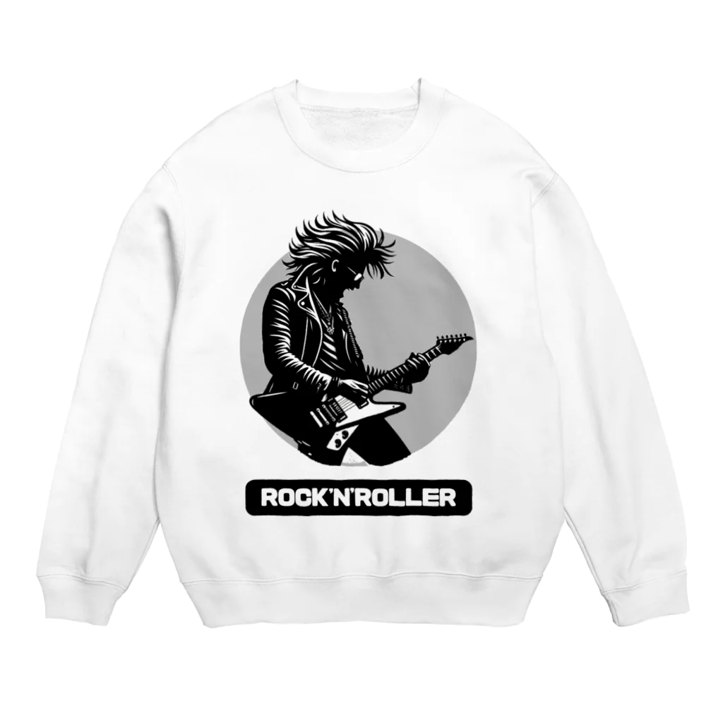 ロック堂のロックンローラー Crew Neck Sweatshirt