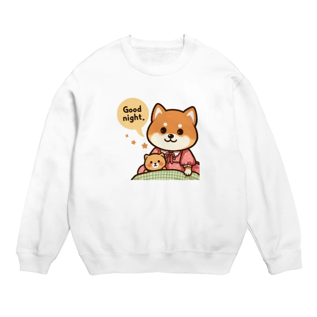 メアリーの今夜は可愛い柴犬スタンプで癒しの時間 Crew Neck Sweatshirt