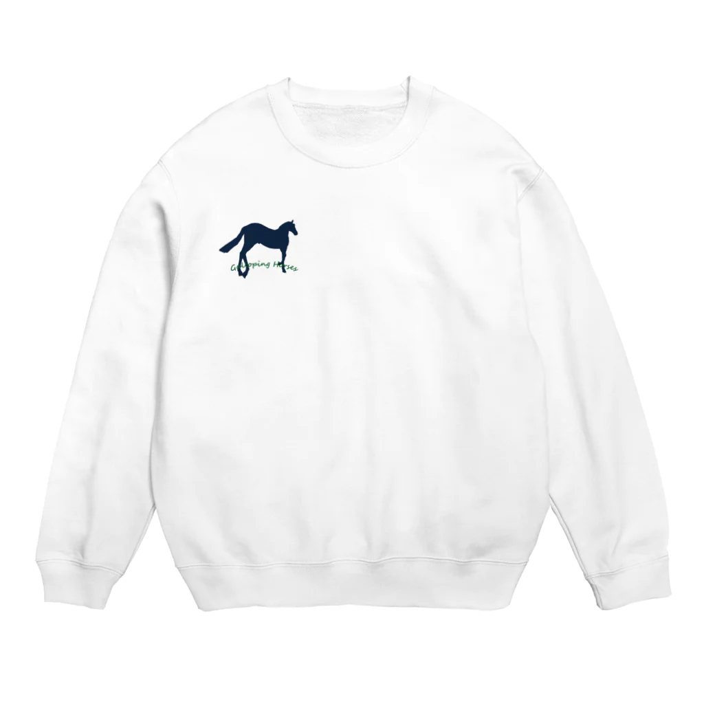 ピネファインの馬イラスト Crew Neck Sweatshirt