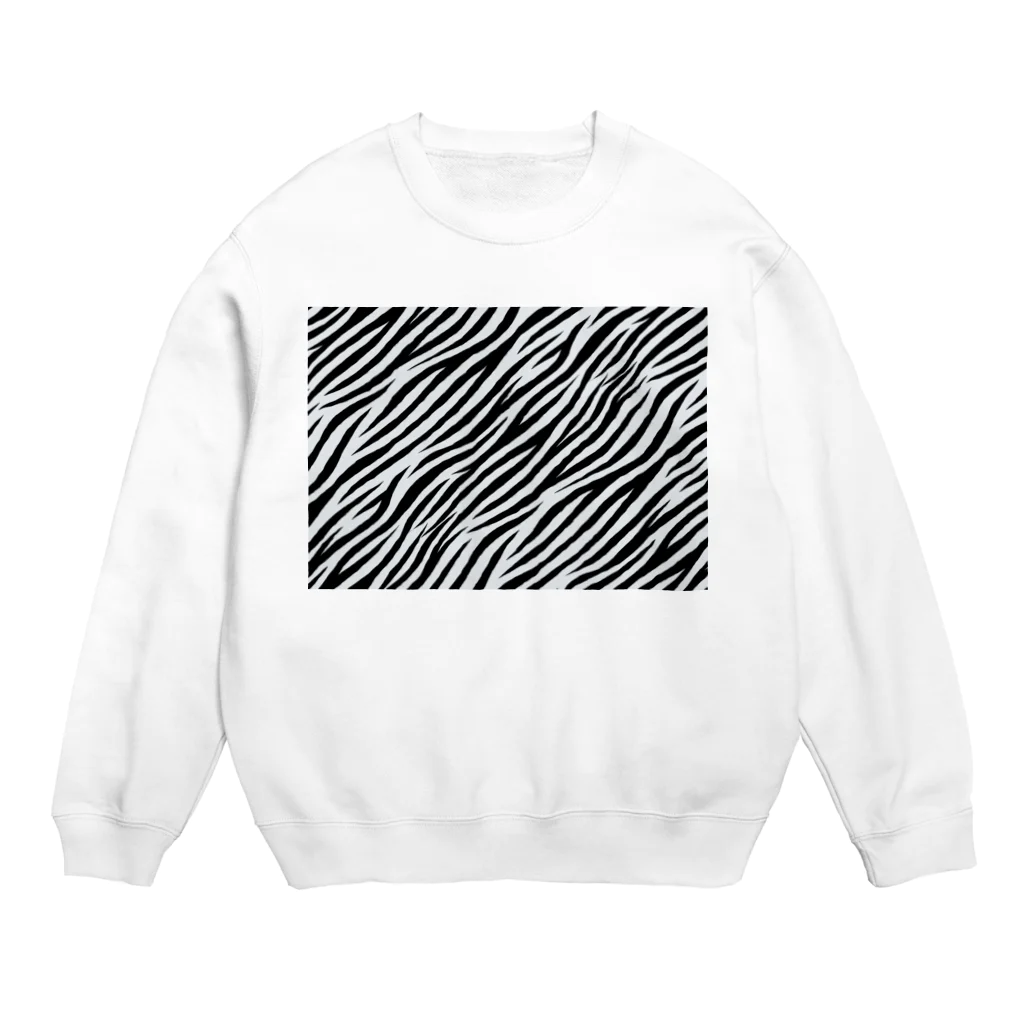 シマのゼブラ柄に期待を求めて Crew Neck Sweatshirt